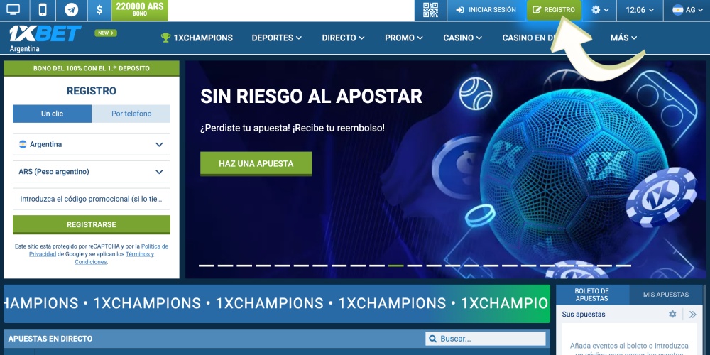 haga clic en el bot&oacute;n de inscripci&oacute;n